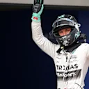 Nico Rosberg (GER) Mercedes AMG F1 (2nd placed) celebrates in parc ferme at Formula One World Championship, Rd3, Chinese Grand Prix, Qualifying, Shanghai, China, Saturday 11 April 2015. © Sutton Motorsport Images