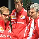 Sebastian Vettel (GER) Ferrari and Maurizio Arrivabene (ITA) Ferrari Team Principal at Formula One World Championship, Rd3, Chinese Grand Prix, Qualifying, Shanghai, China, Saturday 11 April 2015. © Sutton Motorsport Images