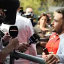 Will Stevens (GBR) Marussia talks to the media at Formula One World Championship, Rd3, Chinese Grand Prix, Qualifying, Shanghai, China, Saturday 11 April 2015. © Sutton Motorsport Images