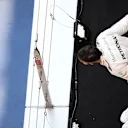Lewis Hamilton (GBR) Mercedes AMG F1 celebrates on the podium at Formula One World Championship, Rd3, Chinese Grand Prix, Race, Shanghai, China, Sunday 12 April 2015. © Sutton Motorsport Images