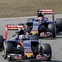 Carlos Sainz (ESP) Scuderia Toro Rosso STR10 leading Max Verstappen (NDL) Scuderia Toro Rosso STR10 at Formula One World Championship, Rd3, Chinese Grand Prix, Race, Shanghai, China, Sunday 12 April 2015. © Sutton Motorsport Images