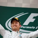 Nico Rosberg (GER) Mercedes AMG F1 on the podium with his tyrophy at Formula One World Championship, Rd3, Chinese Grand Prix, Race, Shanghai, China, Sunday 12 April 2015. © Sutton Motorsport Images