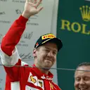 Sebastian Vettel (GER) Ferrari on the podium at Formula One World Championship, Rd3, Chinese Grand Prix, Race, Shanghai, China, Sunday 12 April 2015. © Sutton Motorsport Images