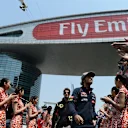 Carlos Sainz jr (ESP) Scuderia Toro Rosso at the drivers parade at Formula One World Championship, Rd3, Chinese Grand Prix, Race, Shanghai, China, Sunday 12 April 2015. © Sutton Motorsport Images
