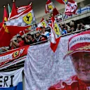 Kimi Raikkonen (FIN) Ferrari fans with flags on the main grandstand at Formula One World Championship, Rd3, Chinese Grand Prix, Race, Shanghai, China, Sunday 12 April 2015. © Sutton Motorsport Images