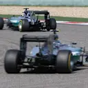 Lewis Hamilton (GBR) Mercedes AMG F1 W06 leads Nico Rosberg (GER) Mercedes AMG F1 W06 at Formula One World Championship, Rd3, Chinese Grand Prix, Race, Shanghai, China, Sunday 12 April 2015. © Sutton Motorsport Images