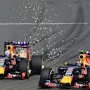 Daniel Ricciardo (AUS) Red Bull Racing RB11 and Daniil Kvyat (RUS) Red Bull Racing RB11 at Formula One World Championship, Rd3, Chinese Grand Prix, Race, Shanghai, China, Sunday 12 April 2015. © Sutton Motorsport Images