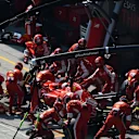 Sebastian Vettel (GER) Ferrari SF15-T pit stop at Formula One World Championship, Rd3, Chinese Grand Prix, Race, Shanghai, China, Sunday 12 April 2015. © Sutton Motorsport Images