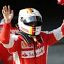 Sebastian Vettel (GER) Ferrari celebrates in parc ferme at Formula One World Championship, Rd3, Chinese Grand Prix, Race, Shanghai, China, Sunday 12 April 2015. © Sutton Motorsport Images