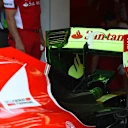 Ferrari SF15-T rear wing with aero paint at Formula One World Championship, Rd10, Hungarian Grand Prix, Practice, Hungaroring, Hungary, Friday 24 July 2015. © Sutton Motorsport Images
