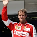 Sebastian Vettel (GER) Ferrari celebrates in parc ferme at Formula One World Championship, Rd10, Hungarian Grand Prix, Qualifying, Hungaroring, Hungary, Saturday 25 July 2015. © Sutton Motorsport Images