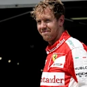 Sebastian Vettel (GER) Ferrari in parc ferme at Formula One World Championship, Rd10, Hungarian Grand Prix, Qualifying, Hungaroring, Hungary, Saturday 25 July 2015. © Sutton Motorsport Images