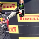 Daniel Ricciardo (AUS) Red Bull Racing celebrates on the podium with champagne at Formula One World Championship, Rd10, Hungarian Grand Prix, Race, Hungaroring, Hungary, Sunday 26 July 2015. © Sutton Motorsport Images
