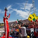 Race winner Sebastian Vettel (GER) Ferrari celebrates in parc ferme at Formula One World Championship, Rd10, Hungarian Grand Prix, Race, Hungaroring, Hungary, Sunday 26 July 2015. © Sutton Motorsport Images