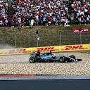 Lewis Hamilton (GBR) Mercedes AMG F1 W06 goes through the gravel on lap 1 at Formula One World Championship, Rd10, Hungarian Grand Prix, Race, Hungaroring, Hungary, Sunday 26 July 2015. © Sutton Motorsport Images