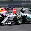 Lewis Hamilton (GBR) Mercedes AMG F1 W06 battles with Daniel Ricciardo (AUS) Red Bull Racing RB11 Formula One World Championship, Rd10, Hungarian Grand Prix, Race, Hungaroring, Hungary, Sunday 26 July 2015. © Sutton Motorsport Images
