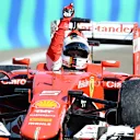Sebastian Vettel (GER) Ferrari SF15-T celebrates at Formula One World Championship, Rd10, Hungarian Grand Prix, Race, Hungaroring, Hungary, Sunday 26 July 2015. © Sutton Motorsport Images