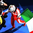 Race winner Sebastian Vettel (GER) Ferrari celebrates in parc ferme at Formula One World Championship, Rd10, Hungarian Grand Prix, Race, Hungaroring, Hungary, Sunday 26 July 2015. © Sutton Motorsport Images