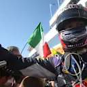 Daniil Kyvat (RUS) Red Bull Racing celebrates in parc ferme at Formula One World Championship, Rd10, Hungarian Grand Prix, Race, Hungaroring, Hungary, Sunday 26 July 2015. © Sutton Motorsport Images