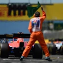 Marshal on the start grid at Formula One World Championship, Rd10, Hungarian Grand Prix, Race, Hungaroring, Hungary, Sunday 26 July 2015. © Sutton Motorsport Images