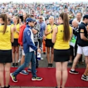 Drivers parade at Formula One World Championship, Rd10, Hungarian Grand Prix, Race, Hungaroring, Hungary, Sunday 26 July 2015. © Sutton Motorsport Images