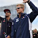 Daniel Ricciardo (AUS) Red Bull Racing and Marcus Ericsson (SWE) Sauber on the drivers parade at Formula One World Championship, Rd10, Hungarian Grand Prix, Race, Hungaroring, Hungary, Sunday 26 July 2015. © Sutton Motorsport Images