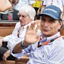 Nelson Piquet (BRA) and Bernie Ecclestone (GBR) CEO Formula One Group (FOM) in a Rolls Royce on the grid at Formula One World Championship, Rd10, Hungarian Grand Prix, Race, Hungaroring, Hungary, Sunday 26 July 2015. © Sutton Motorsport Images