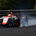 Roberto Merhi (ESP) Marussia locks up at Formula One World Championship, Rd10, Hungarian Grand Prix, Race, Hungaroring, Hungary, Sunday 26 July 2015. © Sutton Motorsport Images