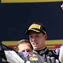 Daniil Kyvat (RUS) Red Bull Racing celebrates on the podium at Formula One World Championship, Rd10, Hungarian Grand Prix, Race, Hungaroring, Hungary, Sunday 26 July 2015. © Sutton Motorsport Images
