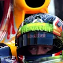 Daniil Kvyat (RUS) Red Bull Racing RB11 with aero paint on his helmet at Formula One World Championship, Rd12, Italian Grand Prix, Practice, Monza, Italy, Friday 4  September 2015. © Sutton Motorsport Images
