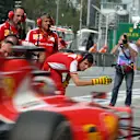 Sebastian Vettel (GER) Ferrari SF15-T returns to the pit lane at Formula One World Championship, Rd12, Italian Grand Prix, Practice, Monza, Italy, Friday 4  September 2015. © Sutton Motorsport Images