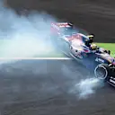 Carlos Sainz jr (ESP) Scuderia Toro Rosso STR10 spins at the Parabolica corner in FP1 at Formula One World Championship, Rd12, Italian Grand Prix, Practice, Monza, Italy, Friday 4  September 2015. © Sutton Motorsport Images