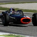 Jackie Stewart (GBR) demonstrates his 1965 Italian Grand Prix winning BRM P261 at Formula One World Championship, Rd12, Italian Grand Prix, Qualifying, Monza, Italy, Saturday 5  September 2015. © Sutton Motorsport Images