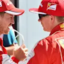 Sebastian Vettel (GER) Ferrari and Kimi Raikkonen (FIN) Ferrari in parc ferme at Formula One World Championship, Rd12, Italian Grand Prix, Qualifying, Monza, Italy, Saturday 5  September 2015. © Sutton Motorsport Images