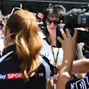 Fernando Alonso (ESP) McLaren talks with Natalie Pinkham (GBR) Sky TV at Formula One World Championship, Rd12, Italian Grand Prix, Qualifying, Monza, Italy, Saturday 5  September 2015. © Sutton Motorsport Images