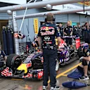 Red Bull Racing Team makes a pit stop practice  at Formula One World Championship, Rd12, Italian Grand Prix, Qualifying, Monza, Italy, Saturday 5  September 2015. © Sutton Motorsport Images
