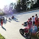 Shell announce new innovation partnership with Ferrari on the Monza banking with F1 car and Ferrari 166 F2 car, Saturday 5  September 2015. © Sutton Motorsport Images