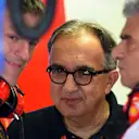 (L to R): James Allison (GBR) Ferrari Chassis Technical Director, Sergio Marchionne (ITA) CEO FIAT and Maurizio Arrivabene (ITA) Ferrari Team Principal at Formula One World Championship, Rd12, Italian Grand Prix, Qualifying, Monza, Italy, Saturday 5  September 2015. © Sutton Motorsport Images