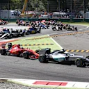 Lewis Hamilton (GBR) Mercedes AMG F1 W06 leads at the start of the race at Formula One World Championship, Rd12, Italian Grand Prix, Race, Monza, Italy, Sunday 6  September 2015. © Sutton Motorsport Images