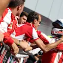 Sebastian Vettel (GER) Ferrari celebrates in parc ferme at Formula One World Championship, Rd12, Italian Grand Prix, Race, Monza, Italy, Sunday 6  September 2015. © Sutton Motorsport Images