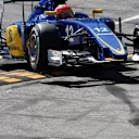 Felipe Nasr (BRA) Sauber C34 gets airborne at Formula One World Championship, Rd12, Italian Grand Prix, Race, Monza, Italy, Sunday 6 September 2015. © Sutton Motorsport Images