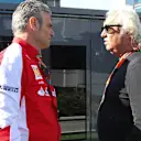 Maurizio Arrivabene (ITA) Ferrari Team Principal and Flavio Briatore (ITA) at Formula One World Championship, Rd12, Italian Grand Prix, Race, Monza, Italy, Sunday 6  September 2015. © Sutton Motorsport Images