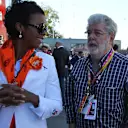 George Lucas (USA) with his partner Mellody Hobson (USA) at Formula One World Championship, Rd12, Italian Grand Prix, Race, Monza, Italy, Sunday 6  September 2015. © Sutton Motorsport Images