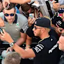 Lewis Hamilton (GBR) Mercedes AMG F1 poses for a selfie photo with the fans at Formula One World Championship, Rd12, Italian Grand Prix, Preparations, Monza, Italy, Thursday 3 September 2015. © Sutton Motorsport Images