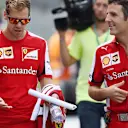 Sebastian Vettel (GER) Ferrari walks the track at Formula One World Championship, Rd12, Italian Grand Prix, Preparations, Monza, Italy, Thursday 3 September 2015. © Sutton Motorsport Images