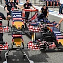 Scuderia Toro Rosso mechanics with Scuderia Toro Rosso STR10 nose and front wings and Scuderia Toro Rosso STR10 at Formula One World Championship, Rd12, Italian Grand Prix, Preparations, Monza, Italy, Thursday 3 September 2015. © Sutton Motorsport Images