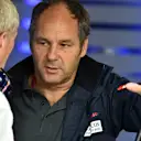 Dr Helmut Marko (AUT) Red Bull Motorsport Consultant and Gerhard Berger (AUT) at Formula One World Championship, Rd14, Japanese Grand Prix, Practice, Suzuka, Japan, Friday 25 September 2015. © Sutton Motorsport Images