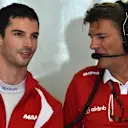 Alexander Rossi (USA) Marussia and Graeme Lowdon (GBR) Chief Executive Officer Marussia at Formula One World Championship, Rd14, Japanese Grand Prix, Practice, Suzuka, Japan, Friday 25 September 2015. © Sutton Motorsport Images