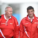 John Booth (GBR) Marussia Principal and Graeme Lowdon (GBR) Chief Executive Officer Marussia Formula One Team at Formula One World Championship, Rd14, Japanese Grand Prix, Practice, Suzuka, Japan, Friday 25 September 2015. © Sutton Motorsport Images
