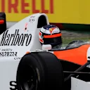 Gerhard Berger (AUT) demonstrates the McLaren MP4/6 at Formula One World Championship, Rd14, Japanese Grand Prix, Qualifying, Suzuka, Japan, Saturday 26 September 2015. © Sutton Motorsport Images